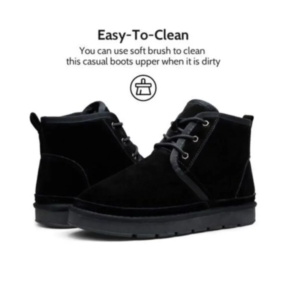 Dream Pairs Men's Winter Boots sz 12 Suede Snow Boot Leather NEW # box 159